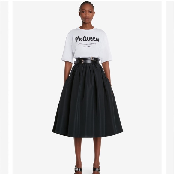 Women's McQueen Graffiti T-shirt in White/black
